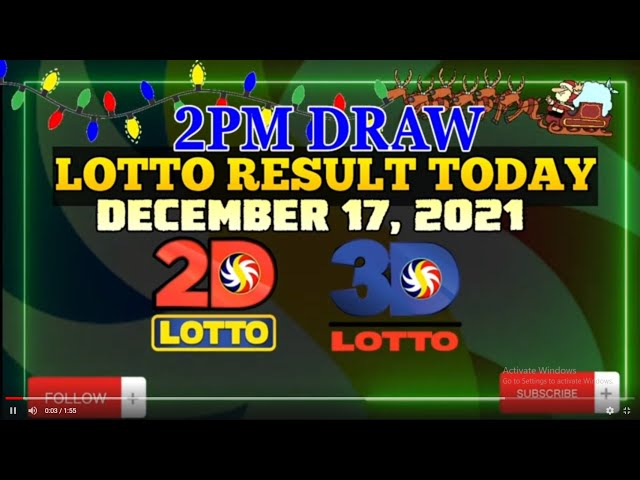 LOTTO RESULT TODAY 2PM DRAW – DECEMBER 17, 2021 | 3D | 2D | SWERTRES | EZ2 | LOTTO DRAW RESULT TODAY