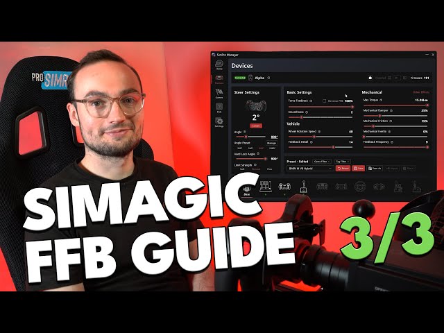 Full Simagic FFB Settings Guide! - Mechanical and Other Effects (3/3)