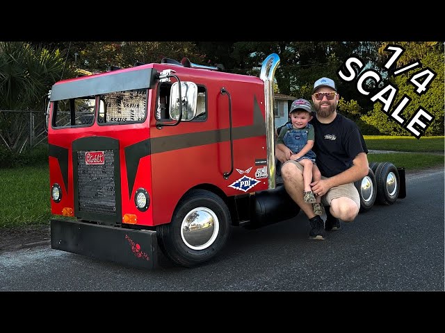 Surprising my Son with a GO KART Semi Truck!