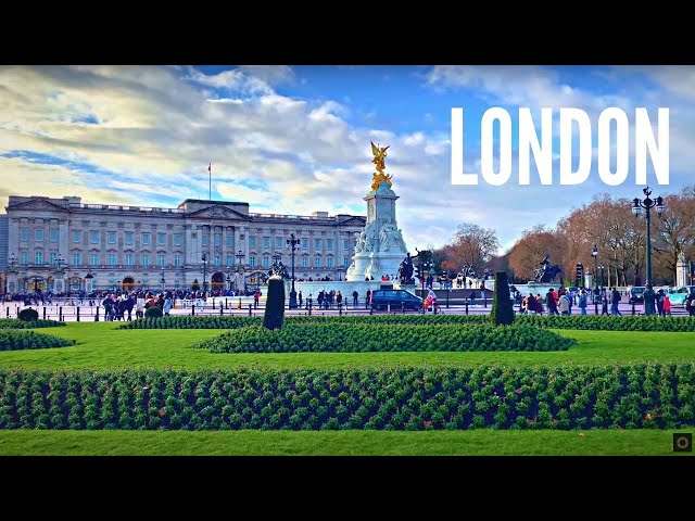 London Walking Tour Buckingham Palace St James Park | Queen Elizabeth II | King Charles III | 4K HDR