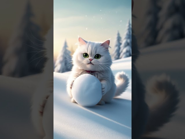 The Brave White Rabbit's Rescue 🐰 #rabbit  #cat  #kitten  #funny  #ai #tiger  #animation #cute