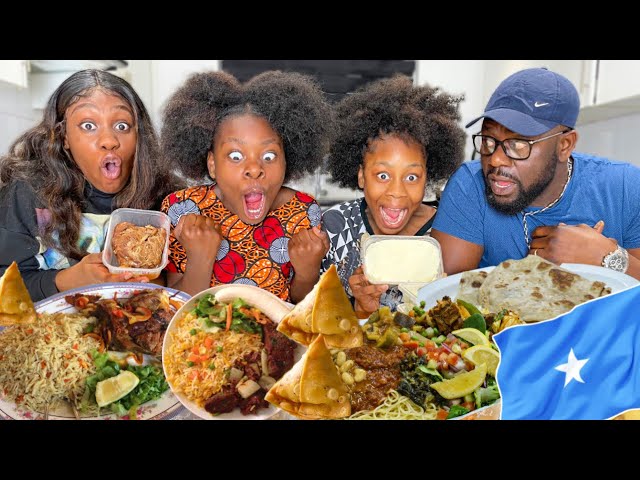 NIGERIAN FAMILY TRIES SOMALI FOOD FOR THE FIRST TIME! *Unexpected reaction😱😱*