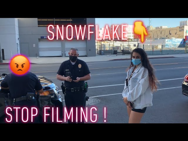 LAPD Barks Order to not film the person # fail I still keep filming person gets ticket