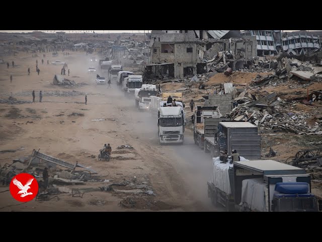 Live: View of Rafah as aid enters Gaza