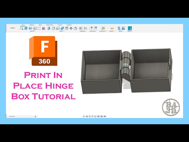 3d Printed Box with Locking Lid Fusion 360 Tutorial - Print in Place Box Design