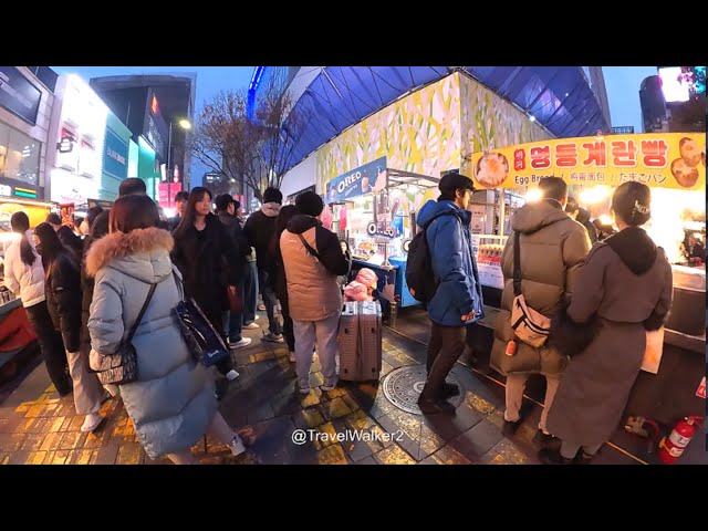 Korean Lunar New Year holiday] [Seoul Myeongdong night street, Korea] [Korean food]서울 명동 밤거리  #Live