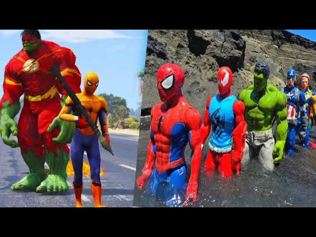 Boy's Team - Spiderman superhero wolverine VS Girls Team - Supergirl Antgirl Patlu #gta5  #shorts