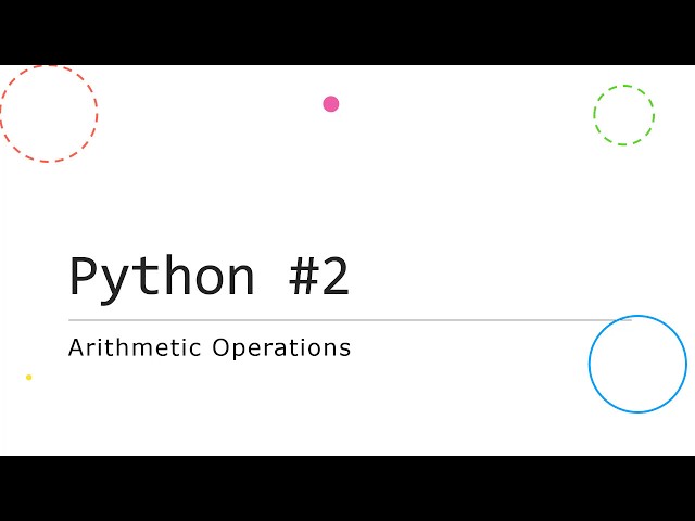 GCSE Python #2: Arithmetic Operations