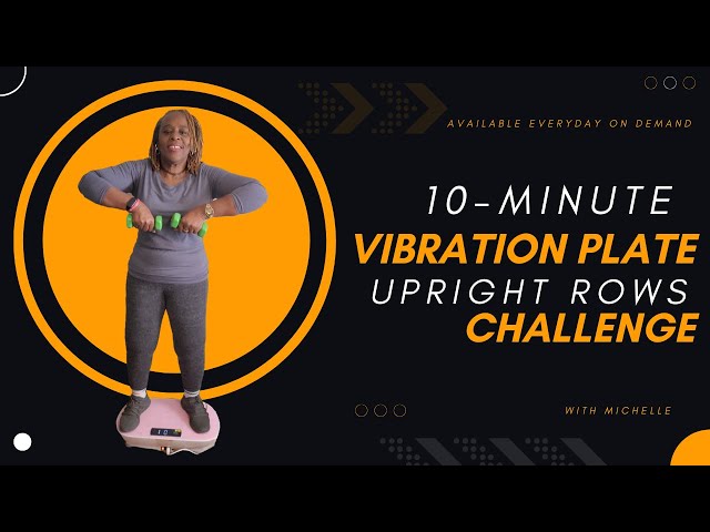 10-Minute Vibration Plate Upright Rows Challenge 🔥 Tone Your Shoulders & Back!