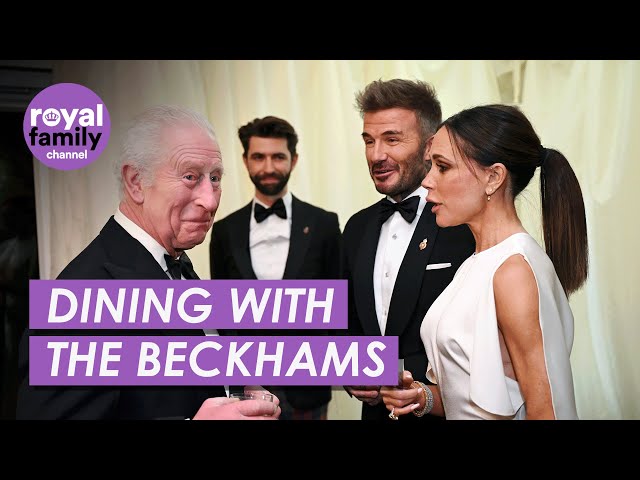 King and Queen welcome Beckhams for lavish royal dinner