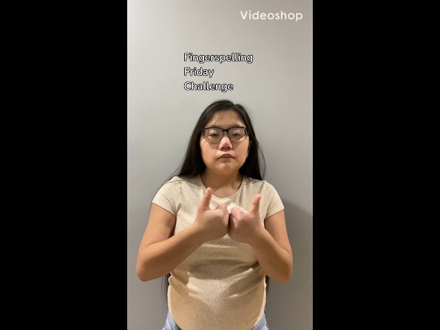 The Friday Finger Spelling Challenge!