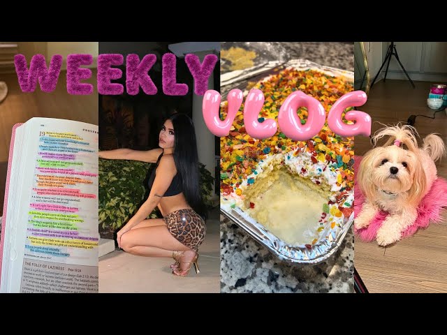 Vlog| tiktok recipe • bible study • new nails • dog mom life & more 🎀