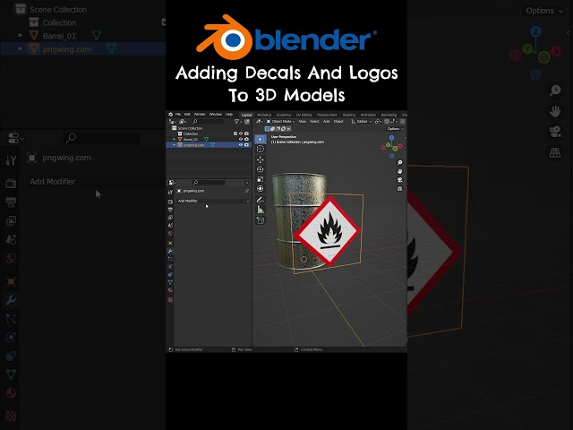 Adding Decals And Logos To 3D Models In Blender