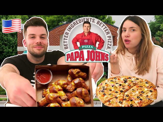 🇬🇧 Brits Try PAPA JOHN PIZZA for the First Time! 🇺🇸