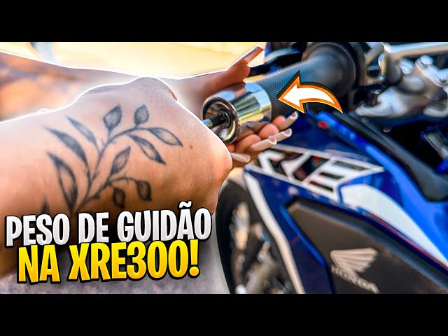 COMO COLOCAR PESO DE GUIDÃO NA XRE 300 - JEITO FÁCIL E BARATO!