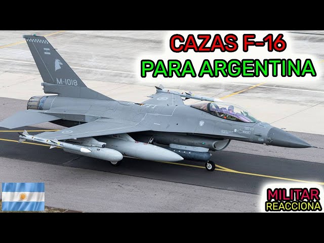 PRIMERO DE LOS 24 CAZAS F-16. LA FUERZA AÉREA ARGENTINA RECIBE SU PRIMER CAZA F-16