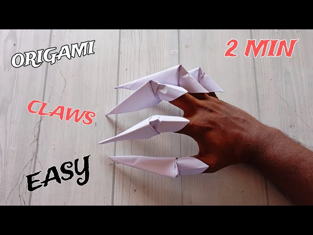 WOLF EASY PAPER CLAWS ORIGAMI TUTORIAL| HOW TO MAKE PAPER CLAWS ORIGAMI| TOP ORIGAMI DANGEROUS CLAW