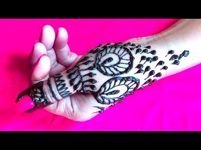 Latest Trendy Back hand Finger mehndi design 2021|New style finger mehndi design easy and beautiful.