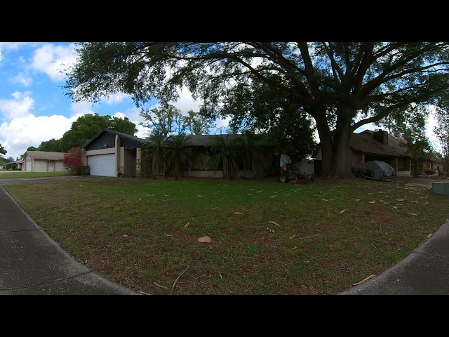 Virtual reality =} 360 view lawn mowing on my Bradley mower 48in