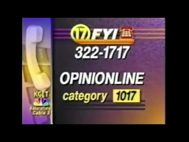 KGET (NBC) Station ID 1988 "Give It To 17FYI"