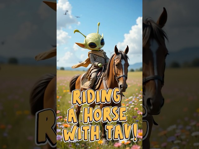 What Happens When an Alien Ride a Horse? #alien  #funny  #cartoon  #horse