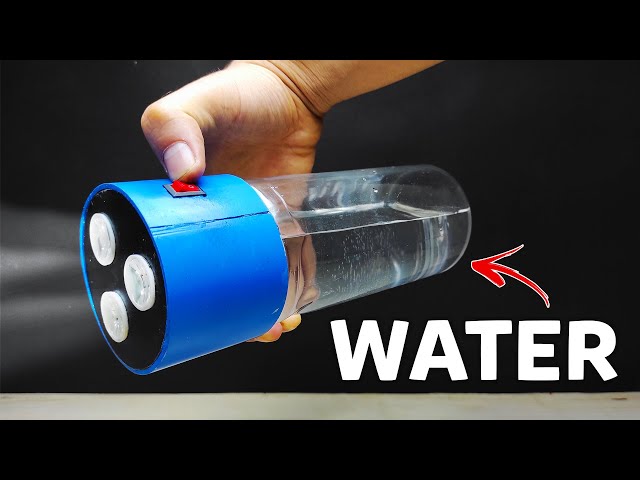 Never use battery - How to make water powered flash light