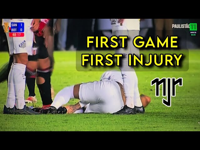 neymar injured in first game with Santos vs botafogo #neymar