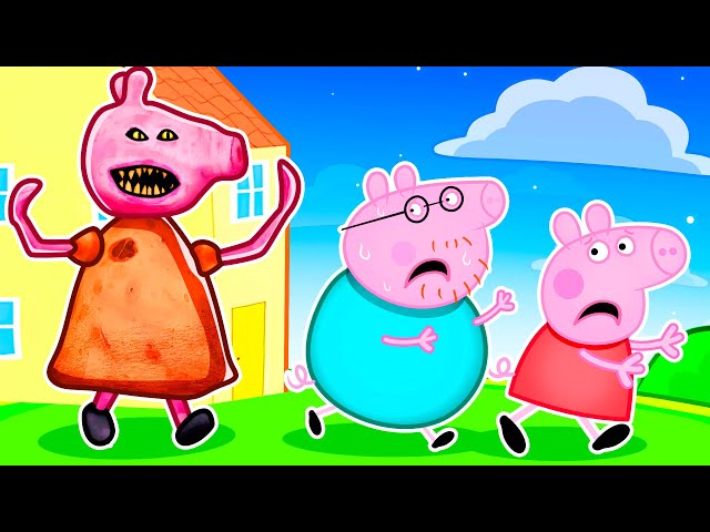 Peppa Pig & Daddy Pig ESCAPE Hungry Pigs!