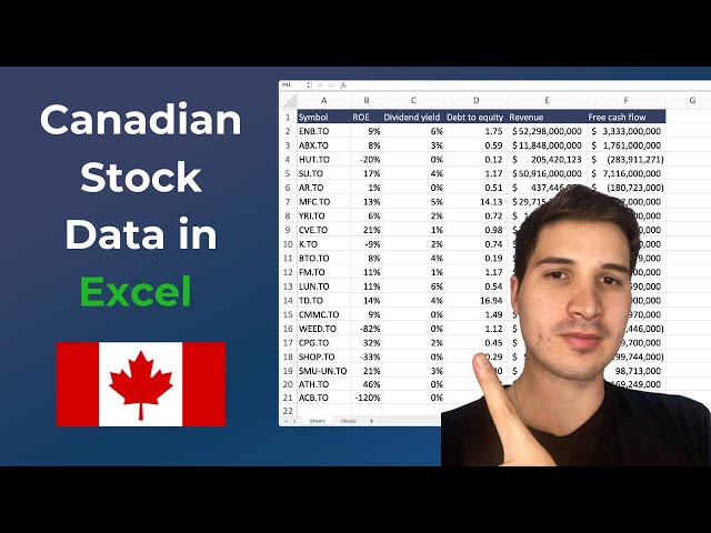 How To Get Canadian Stock Data In Excel [The Easy Way]