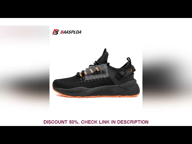 Baasploa 2023 Men Running Shoes Non-slip Shock Absorption Sneaker Lightweight Tennis Shoes Man Breat