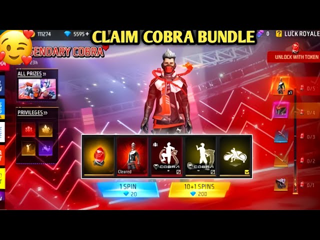 COBRA BUNDLE RETURN SPIN ✅ COBRA BUNDLE EVENT FREE FIRE || FREE FIRE NEW EVENT #freefire