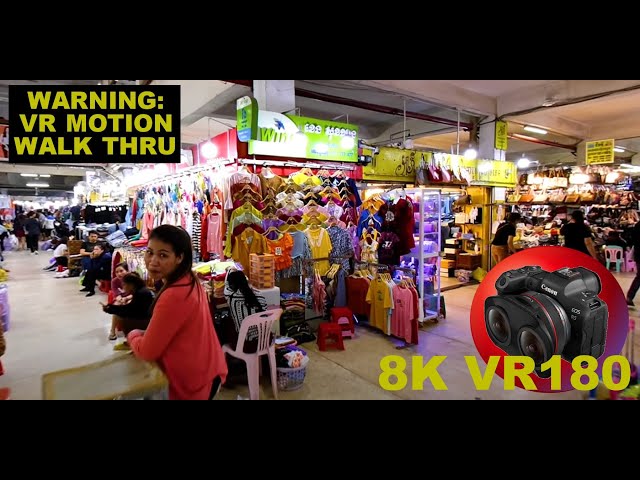 OLYMPIC MARKET massive and famous market in PHNOM PENH 8K 4K VR180 3D (Travel Videos ASMR Music)