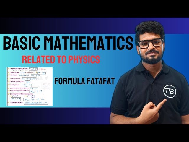 Basic Maths Related To Physics | NEET | JEE