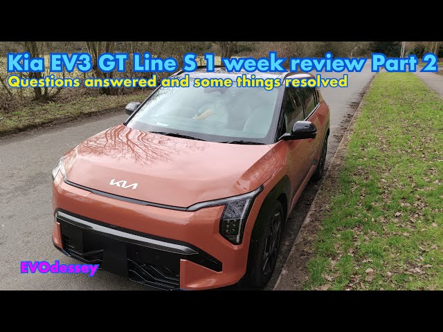 My Kia EV3 GT Line S 1 week review Part 2 - Questions answered and some fixes