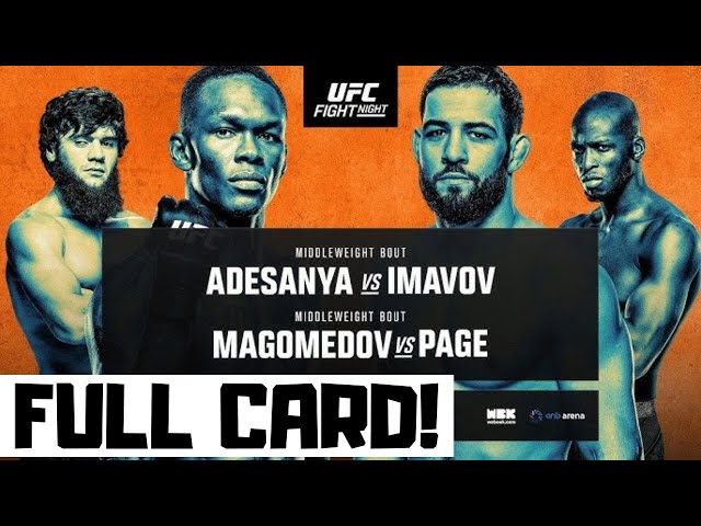 UFC Fight Night Adesanya vs Imavov Predictions & Full Card Breakdown - UFC Saudi Arabia Betting