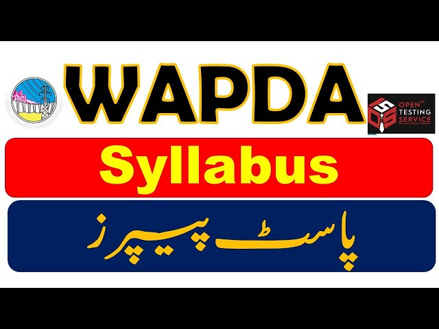 WAPDA Past Papers || WAPDA Syllabus 2023 || Test preparations PDF Books