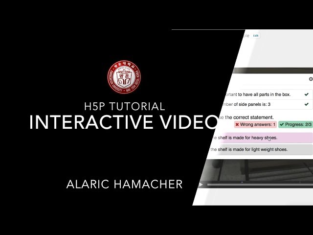 H5P Tutorial for Authors, Creating Content 2 (interactive video)