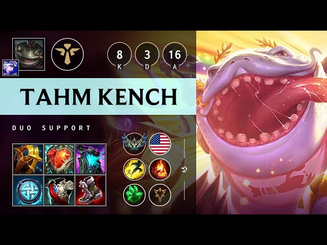 Tahm Kench Support vs Rell: Godlike - NA Challenger Patch 14.24