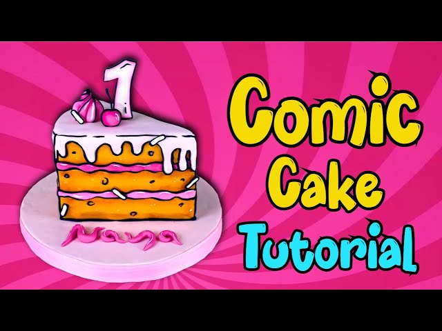 Cartoon cake tutorial | Comic cake tutorial | comic cake design | كيكة الكرتون خطوة بخطوة