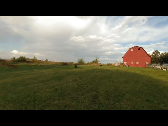 VR of Beautiful sky and barn