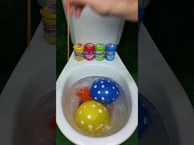 Will it Flush? - Colorful Mentos vs Rainbow Water Balloons In Toilet