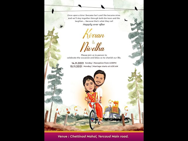 Kiran Weds Nivetha - Reception Live streaming