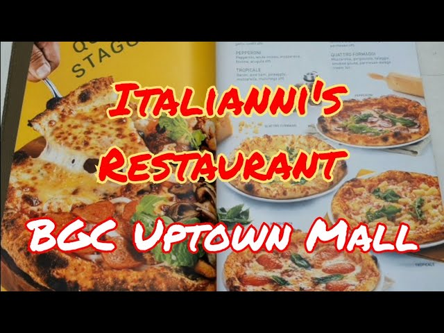 Italianni's Restaurant Menu Pricelist Uptown Mall Taguig, Philippines Chinese New Year