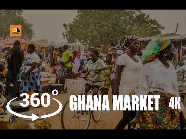 VR 360 Video of Ghanian Market 4K Virtual Reality