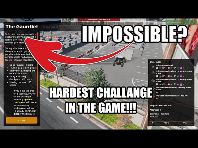 Can I complete it? The Gauntlet - BeamNG Drive Career Mode Episode 16