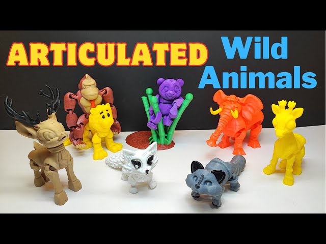 Top 8 Articulated Wild Animals to 3D Print | 3D Printed Flexi Animal Toys