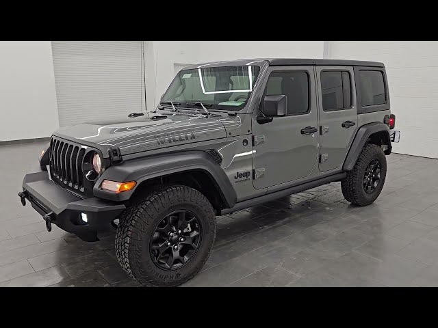 2021 JEEP WRANGLER 4 DOOR WILLYS SPORT STING GRAY 4K WALKAROUND 14808ZA