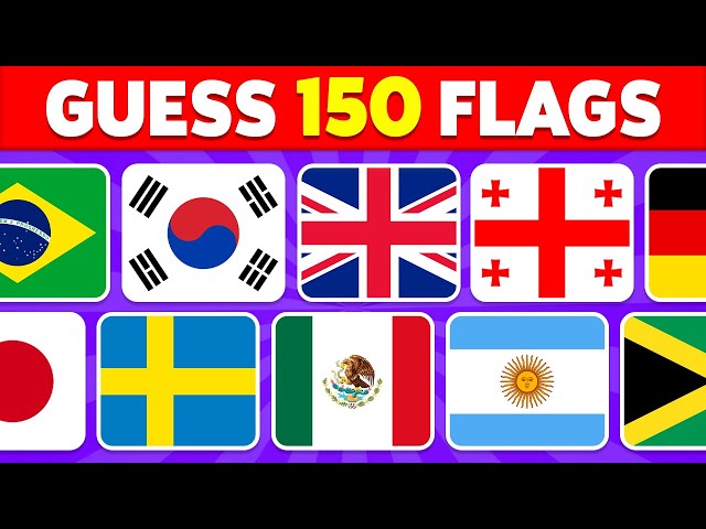 🚩 Guess the Country by the Flag Quiz 🌎 | Can You Guess 150 Flags?