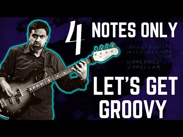 How to Groove on the Bass Guitar with JUST 4 Simple Notes (Beginner Lesson)