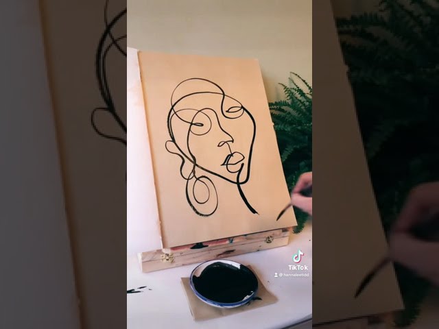 Relaxing one line painting compilation #tiktok #art #onelinedrawing #chill #relax